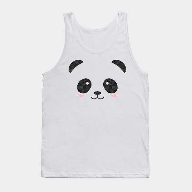 Abstract Panda Tank Top by SplittyDev